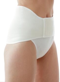 Medima ThermoAS - Rückenwärmer (mit Klettverschluss) - Weiß, Schwarz