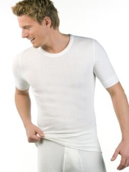 Medima Classic - Herren-Hemd (1/4 Arm) Angora/Baumwolle - Weiß