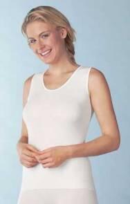 Medima Lingerie Kaschmir/Seide Damen-Hemd ohne Arm  weiß