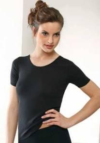 Medima Lingerie Damen-T-Shirt 1/4 Arm schwarz