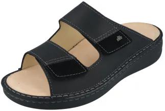 Finn Comfort - Herren-Pantolette PSARA (Finn-Mellow) - Black/Schwarz/Velour/Sirio