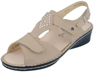Finn Comfort - Damen-Sandale CALETA - Sesame/Nubuk