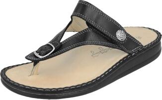 Finn Comfort - Damen-Pantolette ALEXANDRIA-S (Classic-Soft/Zehensteg) - Schwarz/Nappaseda