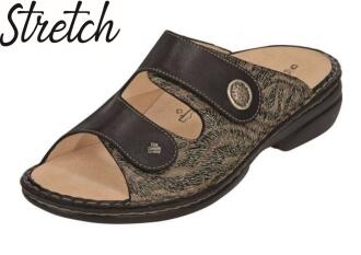 Finn Comfort - Damen-Pantolette ZENO (Finn-Stretch) - Zebra/Nappaseda/Grey/Schwarz