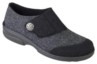 Berkemann Haushalbschuh Jarla aus Filz schwarz / Patch