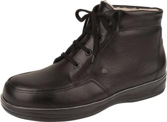 Finn Comfort - Herren-Stiefel GRENOBLE (echtes Lammfellfutter) - Schwarz/Nappa
