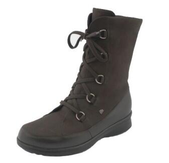 Finn Comfort - Damen-Stiefel STERZING (Warmfutter) - Dunkelbraun/Nappaseda/Nubuk/Santos