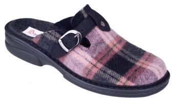 Berkemann Berkoflex Dominique grau rosa/check Filz