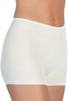 Medima Classic - Damen-Pagenslip Angora Seide - Weiß, Schwarz