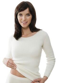 Medima Classic Damen-Hemd 1/1 Arm 100% Angora weiß