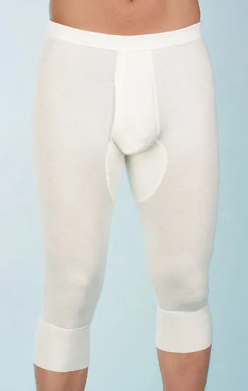 Medima Herren-Hose mit Eingriff, 20 % Angora in weiss