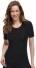 Medima Classic - Damen-Hemd (1/4 Arm) 20% Angora - Weiß, Schwarz
