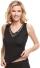 Medima Classic - Damen-Hemd (ohne Arm) 20% Angora - Schwarz, Weiß
