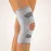 Kniebandage mit Patella-Aussparung silber