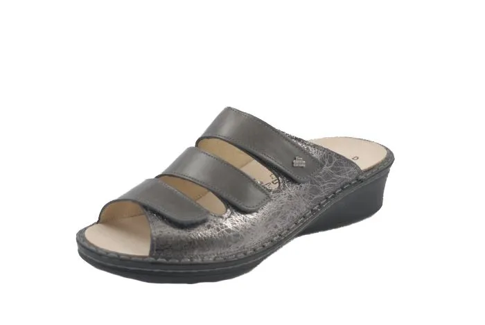 Finn Comfort - Damen-Pantolette CREMONA - Silber/Grey/Venezia