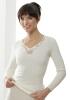 Medima Classic Damen-Hemd 1/1 Arm mit Spitze 20% Angora, weiß