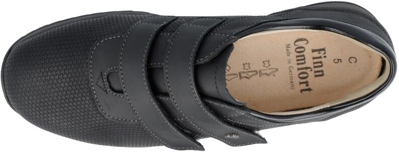 Finn Comfort - Damen-Halbschuh IVREA (Finn-Stretch) - Schwarz/Neronestretch/Nuri/Knautschlack