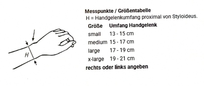 BORT volare Handgelenkbandage mit Reißverschluss - ManuZip LINKS (Schwarz) - X-Large - 05.07.02.0004
