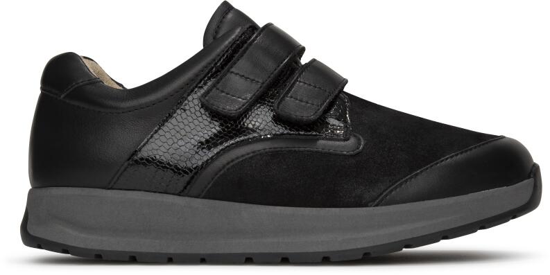 Nimco - Damen-Diabetikerschuhe - Ingrid Velcro Weite KX / Schwarz