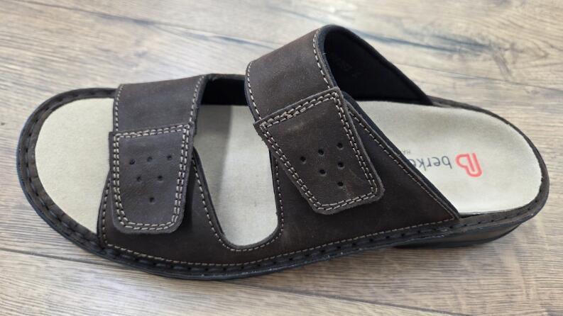 Berkemann Herren-Pantolette Tobias kaki/Nubuk