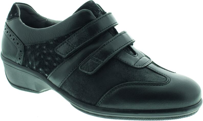 Xsensible Stretchwalker - Damen-Halbschuh - GRANADA (Weite J) - Black/Ostrich