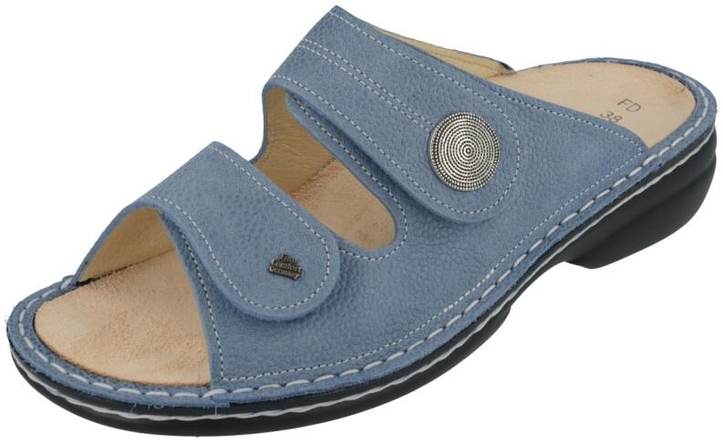 Finn Comfort - Damen-Pantolette SANSIBAR - Sky/Streetnubuk