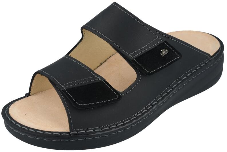 Finn Comfort - Herren-Pantolette PSARA (Finn-Mellow) - Black/Schwarz/Velour/Sirio