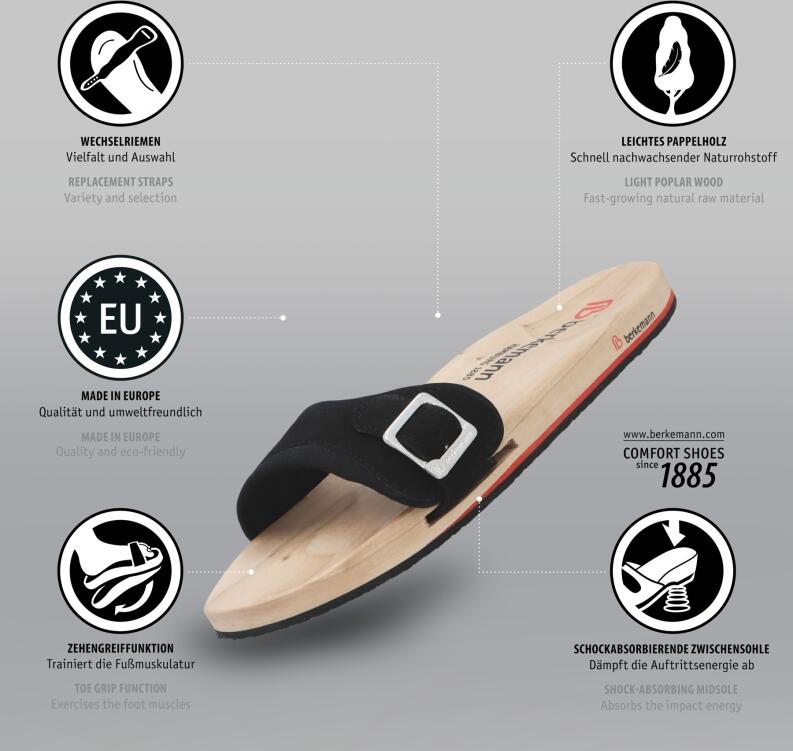 Berkemann Berkilette (Unisex)- Rot/Schwarz/Micronubuk/Textil