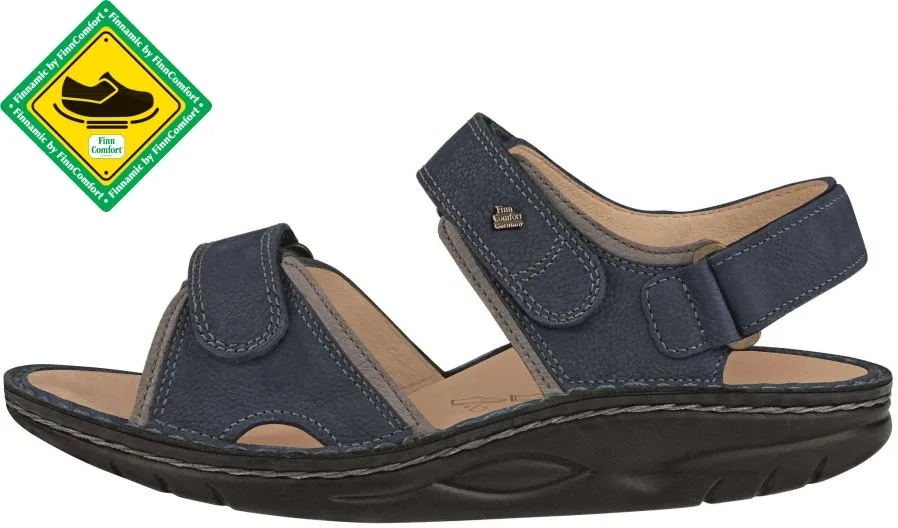 Finn Comfort - Damen-Sandale YUMA (Finnamic) - Lake/Grey/Nubukvienna/BearReno