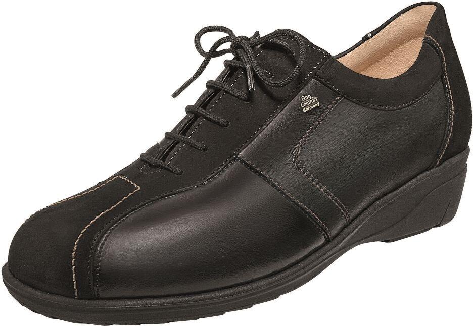 Finn Comfort - Damen-Halbschuh OSTENDE (FinnStretch) - Schwarz/Nubuk/Stretch/Nappaseda